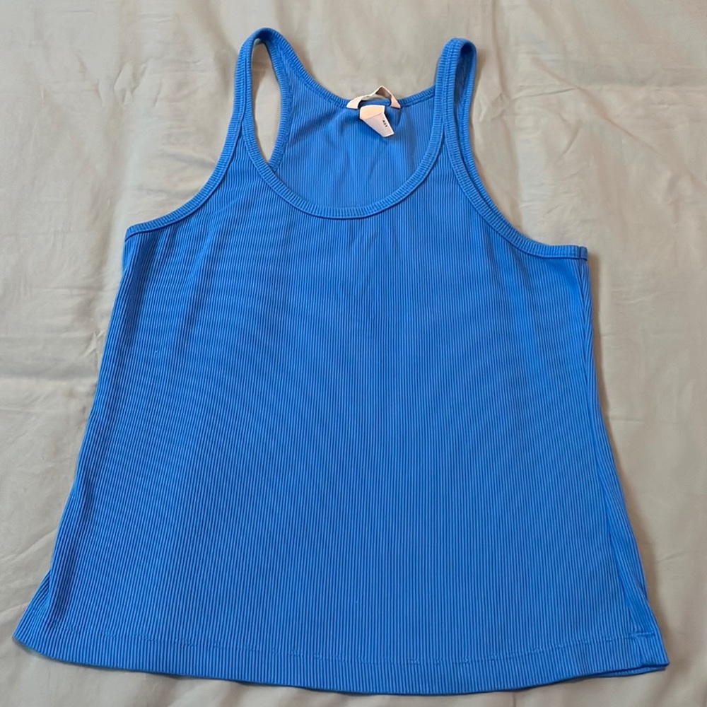 Blue knit top